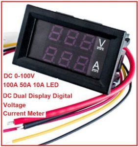 DC 0-100V 100A 50A 10A LED DC Dual Display Digital Voltage Current Meter Head with Fine Tuning M5Q2