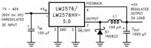 internal block diagram of the LM2576 IC