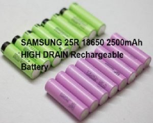 SAMSUNG 25R 18650 2500mAh HIGH DRAIN Rechargeable Battery